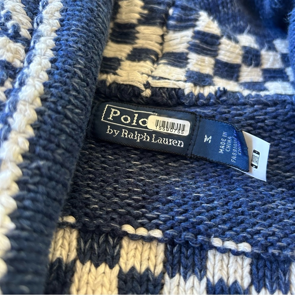 Polo by Ralph Lauren Geo-Stripe Cotton-Linen Cardigan - Picture 6 of 8